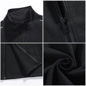 Ensemble de survêtement unisexe à capuche, combinaison, pantalon, pantalon ample en polaire, fermeture éclair, nylon/coton lourd, manches longues, veste - Product Image 4