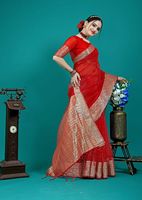 Saree Organza dengan Bordir Payet, Kerjaan Mewah Berkualitas Tinggi, Fashionable, Mudah Dibersihkan, Cocok untuk Acara Spesial, Pakaian Tradisional, Pakaian Pesta