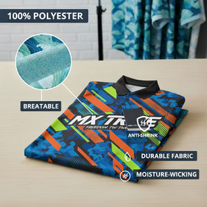 เสื้อโปโลสำหรับแข่ง MX เสื้อกีฬาผ้าโพลีเอสเตอร์แห้งเร็วระบายอากาศได้ดีปรับแต่งโลโก้ได้ตามต้องการ - Product Image 6