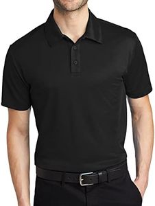 Camiseta de polo de poliéster 100% de calidad superior para hombre, transpirable, antiarrugas, elegante, informal, con logotipo frontal, de punto liso - Product Image 5