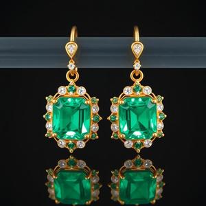 Fantásticos pendientes de gota de piedra múltiple CZ de ónix verde de Plata de Ley 925 del fabricante para mujer, gran oferta, joyería de regalo - Product Image 5