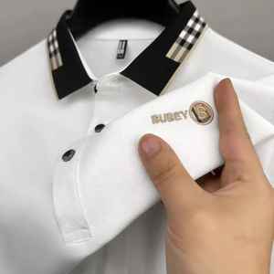 Chemise pour homme 100% coton coupe cintrée, respirante, durable, col en tricot solide, décontracté, été, style court - Product Image 2