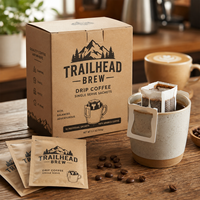 Coffrets cadeaux AT PACK de café filtre personnalisé avec sachets individuels et boîte cadeau imprimée pour torréfacteurs de café – Cadeaux de café haut de gamme