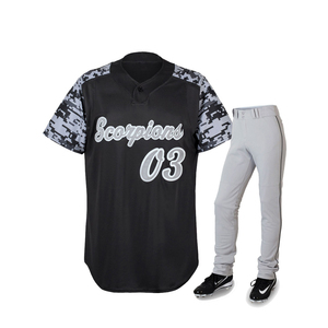 High Quality Baseball <b>Softball</b> Sportswear New Design Breathable Quick Dry <b>Uniforms</b> Sublimation Printing <b>Custom</b> Team Name - Product Image 2
