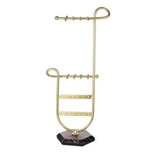 Support à bijoux en feuilles de bananier antique, présentoir à bijoux avec plateau en émail pour boucles d'oreilles, support pour collier - Product Image 3