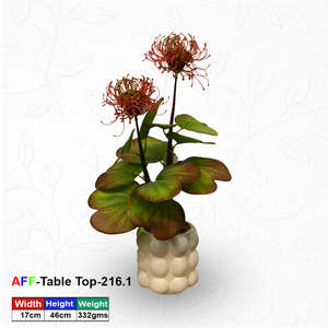 กระถางต้นไม้ประดิษฐ์รูปดอกพินคูชั่นโปรเทียสำหรับวางบนโต๊ะ - Product Image 1