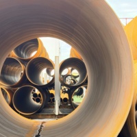 Tuyau en acier ASTM A53 SSAW à grand diamètre, soudé en spirale, revêtement 3PE, pour transport d'eau, 12 mètres, fournisseur chinois, prêt à la découpe