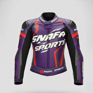 Veste en cuir de moto de course à manches longues sur mesure Logo personnalisé Respirant Haute qualité Prix bas Vestes de moto - Product Image 1