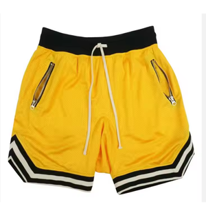 Pantalones cortos de baloncesto de cintura media de verano para hombre de Bangladesh malla fina transpirable para entrenamiento físico y uso en el gimnasio logotipo frontal - Product Image 1