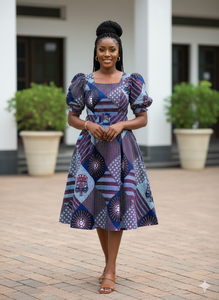 Tissu imprimé africain en coton doux 100% - Style Dobby - Écologique - Robes - Chemises - Décoration intérieure - Vêtements pour bébés filles - Product Image 2