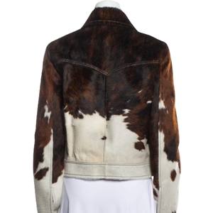 Veste en cuir de vachette élégante faite à la main Veste en cuir personnalisée artisanale et réaliste Veste de moto pour femmes - Product Image 5