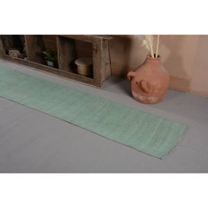 Modern <b>Vintage</b> Turkish <b>Rug</b> 1.9 X 12.6ft Classic Large Area Green Wool Abstract Rectangle Pattern Latex Backing Green Room <b>Rug</b> 4m - Product Image 4