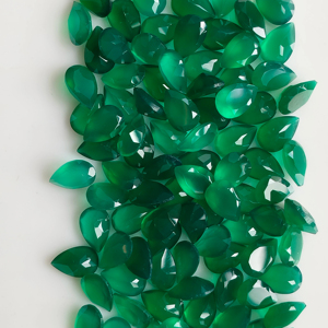 Ónice Verde Natural de 9x6 mm, Corte Pera, Piedra Preciosa Suelta de la Mejor Calidad para la Fabricación de Joyas - Product Image 4