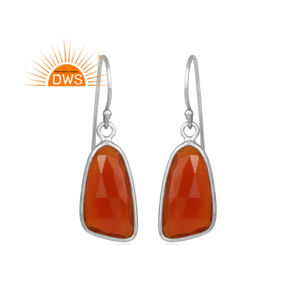 Vente chaude en argent Sterling naturel rouge Onyx pierres précieuses balancent boucle d'oreille bijoux personnalisés pour les femmes cadeau pour elle - Product Image 1