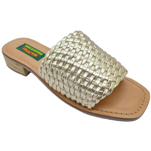 Sandalias de cuero sin cordones para mujer de alta calidad, elegantes y cómodas con amortiguación y transpirabilidad, diseño de tejido duradero - Product Image 1