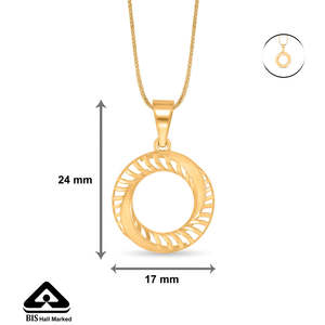 Collar con Colgante de Oro Moderno, Círculo Celestial, Joyería Fina - Product Image 6