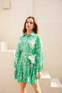 Vestido cruzado elegante moderno indio, tela de algodón para mujer en un Mini estilo fluido, traje de verano cómodo, vestido informal natural y aireado - Product Image 5