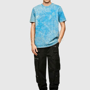 Venta al por mayor OEM 100% algodón hombres camiseta de gran tamaño logotipo personalizado camiseta piedra ácido lavado Vintage camiseta personalizada - Product Image 5