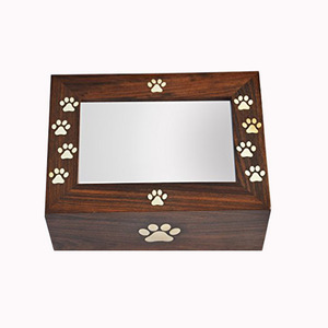 Wooden Pet Urn Classic Design Urn <b>Memorial</b> Ashes Urn Natural Color for <b>Cat</b> & Dog Ashes and Love Once - Product Image 5
