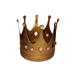 Forme ronde or Antique fini métal couronne étoile motif de conception pour décoration de table fête de mariage décor de vacances - Product Image 3