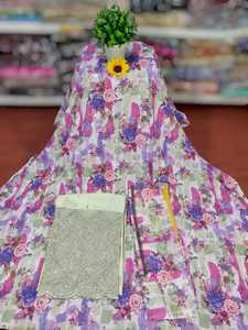 Tela de Voile de Algodón Premium para Niñas, Diseño de Lujo con Estampado Digital, Ligera, Tejida, Ecológica, Jacquard Twill para Bodas - Product Image 3