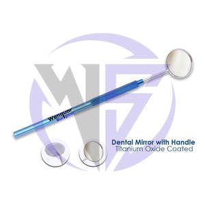 Ensemble d'instruments d'hygiène dentaire, miroir, explorateur, grattoir à tartre, pince à épiler, couleur bleu oxyde, 4 pièces, acier inoxydable, cassette - Product Image 4