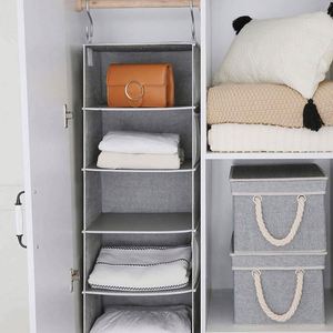 Organisateur de vêtements pliable 2024 Blast Product, design multi-poches, placard suspendu pliable avec sacs en filet latéraux - Product Image 2