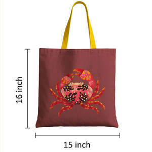High Quality Cute Crab <b>Tote</b> Bag Zipper Closure Solid Color Nylon <b>Plastic</b> Material Cotton Portable Outdoor-Friendly for All - Product Image 6