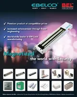 Kunci Pintar EBELCO 600-D-LED EM untuk Pintu Aluminium Anodized Berdaun Ganda dengan Timer dan Buzzer untuk Pintu Kaca/Kayu, Pemasok dari India