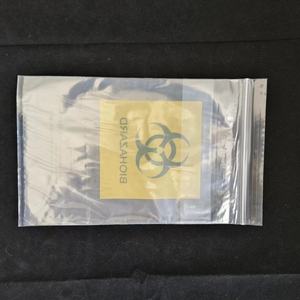 نقل العينات مع الحقيبة الخلفية مع علامة المخاطر البيولوجية/كيس بلاستيك طبي مخصص من البولي إيثيلين للمخاطر البيولوجية - Product Image 3