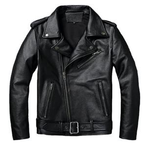 Chaqueta de Motociclista para Hombre, de Cuero Vacuno de Primera Capa, Chaqueta Corta de Lona de Alta Calidad, con Capucha, para Primavera e Invierno, Nueva Chaqueta Natural para Hombre - Product Image 2