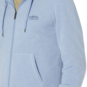 Sweat-shirts à fermeture éclair pour hommes tendance, 100% coton, imperméables, coupe-vent, vêtements d'hiver personnalisés - Product Image 4