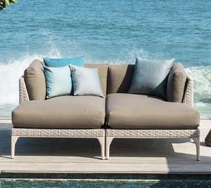 Chaise de jardin, mobilier d'extérieur, imperméable, protection solaire, canapé en rotin, chaise en alliage d'aluminium pour villa, cour, jardin, véranda - Product Image 4