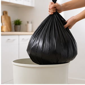 Bolsa de Basura con Cierre Fácil, Bolsa de Basura Doméstica de Tamaño Pequeño, HDPE LDPE, a Prueba de Fugas, Resistente, Desechable, para Uso Doméstico - Product Image 2