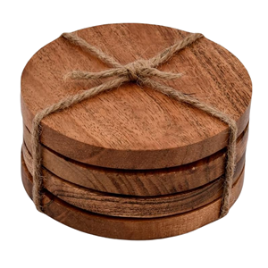 Juego de Posavasos de Madera Básicos, Posavasos de Madera Personalizables Ideales para Té, Café, Decoración Elegante para Mesa, Hecho en Vietnam - Product Image 5