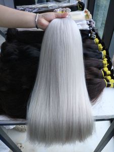 Precio al por mayor de fábrica Extensiones de cabello humano a granel 100% Vietnamita de alta calidad Doble dibujado recto - Product Image 5