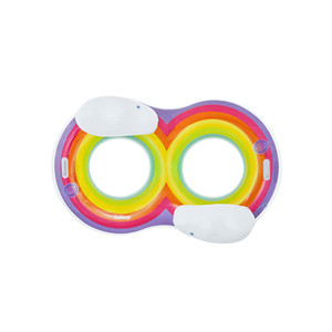 Bouée de plage gonflable double arc-en-ciel Bestway 186x116 cm, flotteurs gonflables pour activités aquatiques - Product Image 4