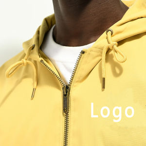 แจ็กเก็ตกันลมมีฮู้ดสำหรับผู้ชายผ้าฝ้าย100% กันน้ำมีกระเป๋าระบายอากาศ - Product Image 4