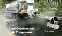 24V Haute Efficacité Imperméable Long Coefficient d'utilisation DC Sans Huile Professionnelle Klaxon D'air Portable Mini Compresseur D'air Pompe réservoir de 8 litres