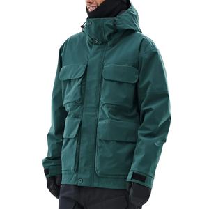 Veste de ski imperméable, respirante, à séchage rapide, fermeture éclair, unisexe, couleur unie, doublure en coton, polyester/nylon - Product Image 1