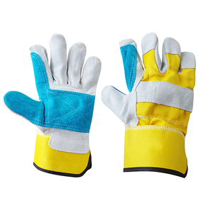 Vaca Split Industrial Heavy Duty Garden Resistente a cortes Seguridad Protección Calentado Trabajo Mano Guantes de construcción de cuero - Product Image 2