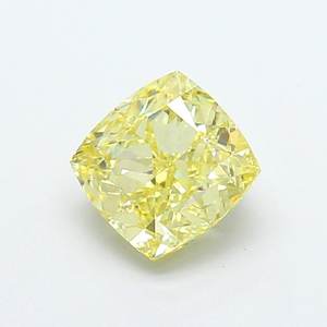 Cojín de Diamantes de Laboratorio de Color Amarillo Claro Fantasía VS1 de 1.54ct - Product Image 1