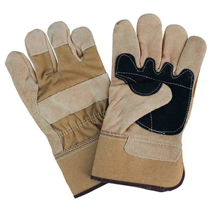 Guantes de trabajo de cuero dividido de vaca con logotipo personalizado Guantes de trabajo de aparejo canadiense Guantes de cuero de Pakistán - Product Image 6