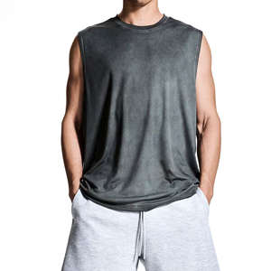 เสื้อกล้ามออกกำลังกายผลิตในปากีสถาน คุณภาพพรีเมียม วัสดุระบายอากาศดีเยี่ยม เสื้อกล้ามผู้ชายแบบไม่มีแขน ลายเรียบ - Product Image 3