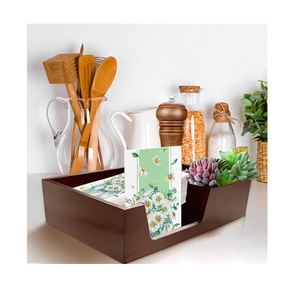 Porte-serviettes décoratif en métal de haute qualité personnalisable avec base en bois brun au motif papillon pour la décoration de la maison ou de la chambre - Product Image 3
