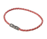 Bracelet en Cuir Personnalisé Façon Usine pour Hommes, en Acier Inoxydable et Cuir Tressé Bolo