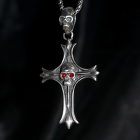 Collier Étanche avec Pendentif Crâne pour Hommes, Style Punk, en Acier Inoxydable Plaqué Or Noir, Bijou Gothique Viking Motard
