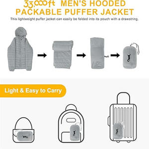 Veste à bulles extérieure légère et chaude pour hommes, veste à bulles d'hiver personnalisée à la mode à prix abordables, vente en gros - Product Image 5