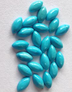 Cabochon de marquise turquoise naturelle de la Belle au bois dormant de l'Arizona 2x4mm de qualité supérieure-Loose Arizona Turquoise Marquise - Product Image 2