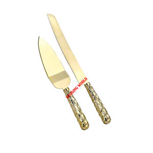 Fournisseur de serveur de gâteau en métal Couverts de créateur faits à la main de qualité supérieure Finition or Vente en gros Nouveau serveur de gâteau en métal - Product Image 1